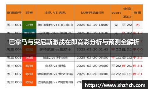 巴拿马与突尼斯激战在即竞彩分析与预测全解析